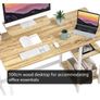 Office Desk with Monitor Stand,100cm Computer Desk with Reversible Storage Shelves,Study Desk for Home and Small Spaces,Oak Image 3