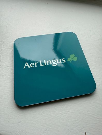 Aer Lingus Retro Coaster - Square - Green
