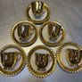 Gold Lustre white mini teacups and sauces by TK Thun Czechoslovakian Image 2
