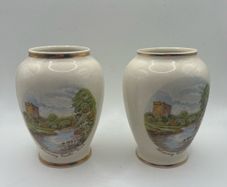 Arklow Pottery Blarney Castle Bud Vases
