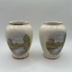 Arklow Pottery Blarney Castle Bud Vases