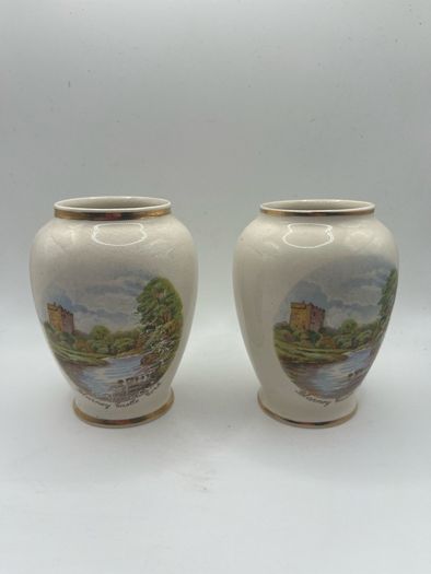 Arklow Pottery Blarney Castle Bud Vases