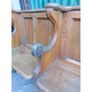 Four Seater Oak Pew  Folding Seats  2  KAS358 Image 4