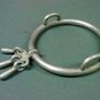 Large old nickel horse bit. Image 2
