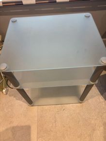 Frosted Glass Corner Table