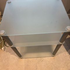 Frosted Glass Corner Table