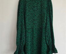 Small, Bnowt Mango (MNG) Floral High-Neck Mini Dress
