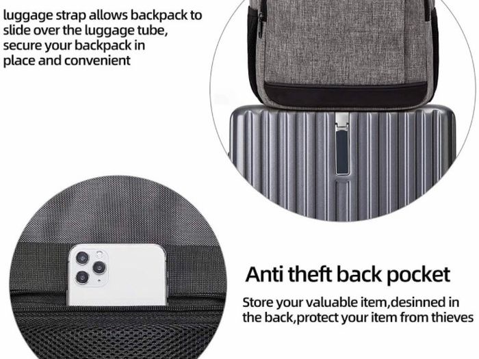 Travel Laptop Backpack Anti-Theft Business Work Backpacks Bag With Usb Charging Port, Durable Water Resistant 15.6 Inch College School (MULTIPLE SIZES)