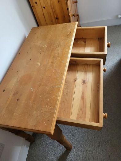 Writing desk hand made solid pine