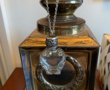 Glass vial jewellery chain