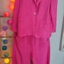 Fab Zara Cerise Pink Blazer & Trousers  Both Size Large UK 12 Image 10