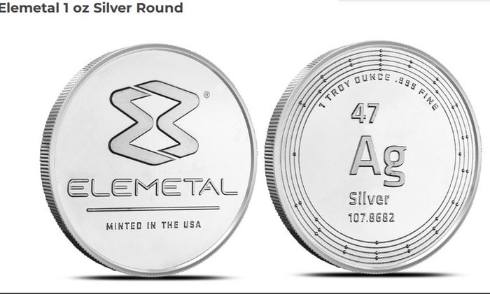 Elemental Ag 1 oz silver minted in USA