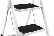 2-Step Steel Portable Folding Heavy Duty Ladder - Multi-Colour