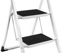 2-Step Steel Portable Folding Heavy Duty Ladder - Multi-Colour