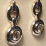 Rhodium Plated Sterling Silver Moissanite Drop Earrings Image 3