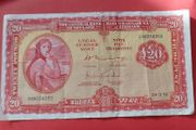 Irish 1976 Lavery Twenty pound banknote in Fine condition