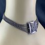 Antique Biedermeier 800 Silver Choker Necklace Image 6