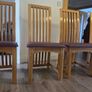 6 solid oak dining chairs Image 7