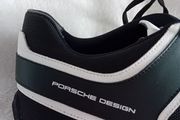 Mens Porsche Design Racer Mesh Leather Sneaker - Black White - UK 11.5 - RRP 340