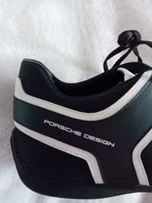 Mens Porsche Design Racer Mesh Leather Sneaker - Black White - UK 11.5 - RRP 340