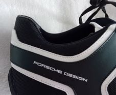 Mens Porsche Design Racer Mesh Leather Sneaker - Black White - UK 11.5 - RRP 340