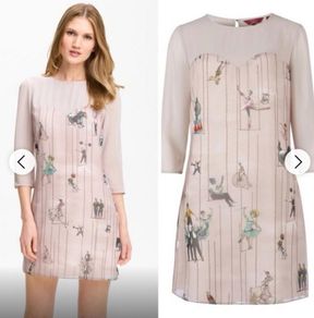 NEW - Ted baker Circus Print Dress UK 10