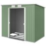Garden Storage Shed w/ window Double Door Green Image 2