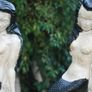 Vintage Garden Decor Mermaid Sculpture figurine Nautical Decor Image 3