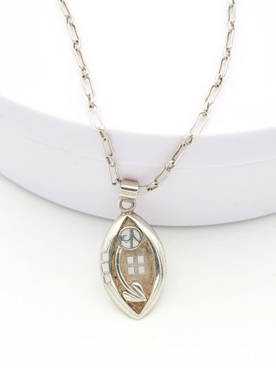 925 Vintage Abstract Silver Necklace