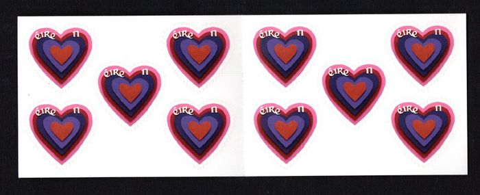 2022 Ireland Love Commemorative Self-Adhesive N Value Booklet Mint Never Hinged (MNH)