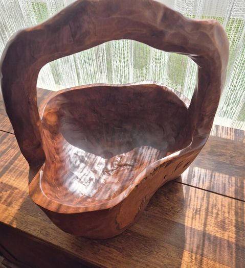 Vintage Teak Carved Fruit Basket , 5kg , Perfect Condition