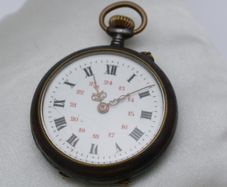 Vintage Gun Metal  Pocket Watch