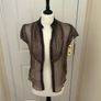 Brown 100% silk blouse by Jigsaw Image 2