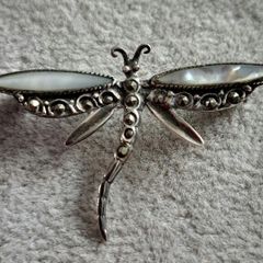 sterling silver dragonfly brooch