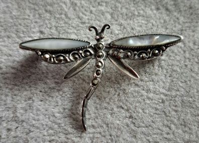 sterling silver dragonfly brooch