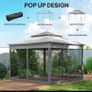 Outsunny Deluxe Metal Gazebo Image 4