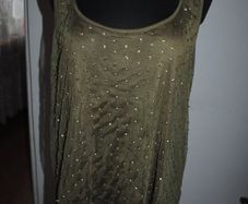 Papaya weekend khaki sequin top size UK18/20 EU46/48 Postage included