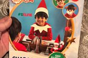 Fun elf on the shelf mirror stickers