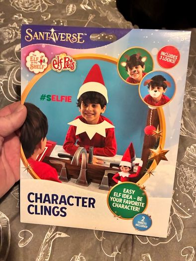Fun elf on the shelf mirror stickers