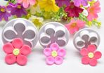 4 beautiful flower cutters for fondant for cakes or cupcakes
