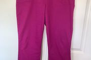 Cotton traders fuchsia trousers with elasticated waist (14)