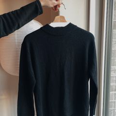 Muji Women's Neck Sweater, Wool Yak, Size S