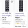 Yale Smart Keypad - 05-301000-BL - Black Digital Smart Lock Keypad for Linus with One Touch Locking Image 5