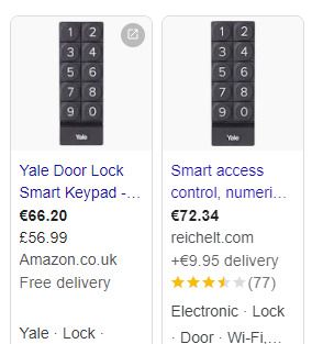 Yale Smart Keypad - 05-301000-BL - Black Digital Smart Lock Keypad for Linus with One Touch Locking