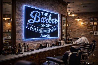 Barber Shop LED Sign