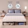 Double Bed Frames Metal 135 x 190 with Storage 35 cm - Sturdy and 20min Easy Assembly Bed Frames - Large Storage Image 4