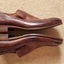 Donald J. Pliner Italian slip-on brown Grain Vachetta Leather shoes 9-1/2 Image 3