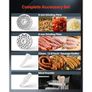 Commercial Electric Meat Grinder, 4.2 kg/min Capacity, #22 Industrial Meat Mincer with 2 Stainless Steel Blades, 2 Grinding Plates, 1100W Heavy-Duty Sausage Maker, for Kitchen, Restaurant Image 6