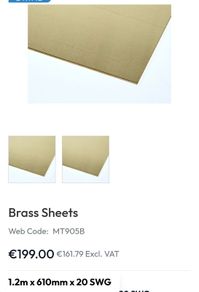 Brass sheet metalwork