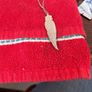 silver feather pendant and chain Image 3